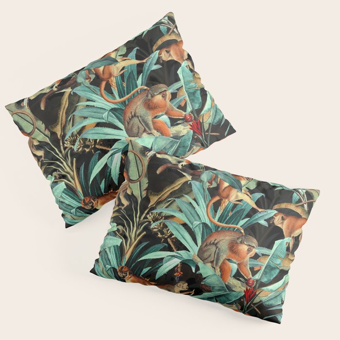 Monkey Tropical Jungle Pillow Sham Gallery Image 3