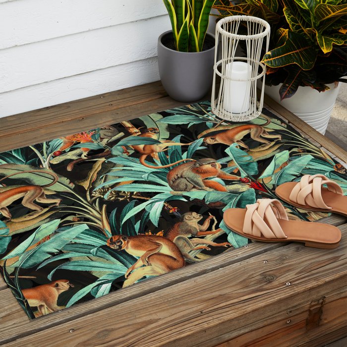 Monkey Tropical Jungle Outdoor Rug Gallery Image 2