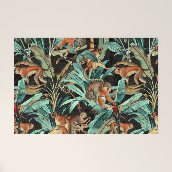 Monkey Tropical Jungle Welcome Mat Gallery Image 1
