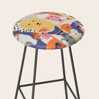 Funny dog animal pet cartoon crowd texture Stool Gallery Image 2