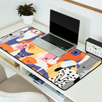 Funny dog animal pet cartoon crowd texture Desk Mat Gallery Image 2