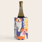 Funny dog animal pet cartoon crowd texture Wine Chiller Gallery Image 2