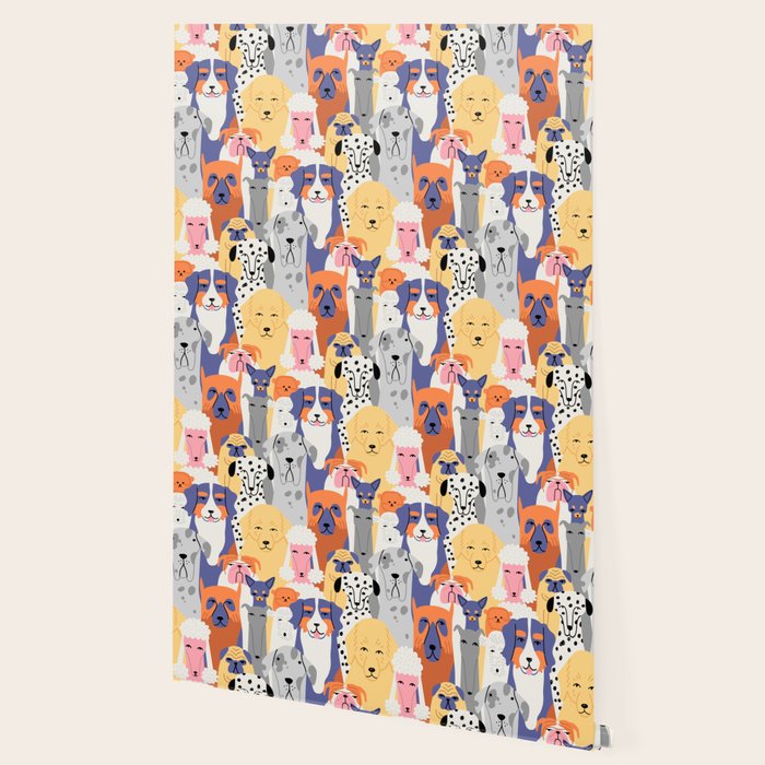 Funny dog animal pet cartoon crowd texture Wallpaper Gallery Image 2