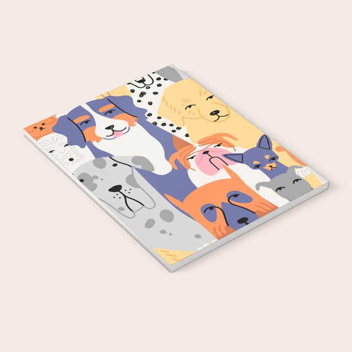 Funny dog animal pet cartoon crowd texture Notebook Gallery Image 3