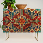 Antique Cute Abstract Flowers Vintage Persian Rug Seamless Pattern  Credenza Gallery Image 1