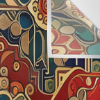 Antique Cute Abstract Flowers Vintage Persian Rug Seamless Pattern  Wall Tapestry Gallery Image 3