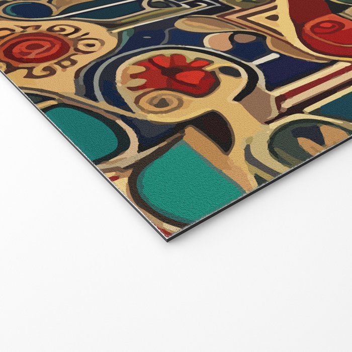 Antique Cute Abstract Flowers Vintage Persian Rug Seamless Pattern  Welcome Mat Gallery Image 2