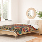 Antique Cute Abstract Flowers Vintage Persian Rug Seamless Pattern  Duvet Cover Gallery Image 2