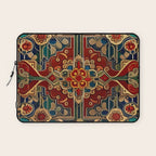Antique Cute Abstract Flowers Vintage Persian Rug Seamless Pattern  Laptop Sleeve Gallery Image 1