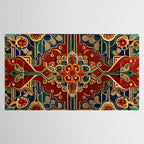 Antique Cute Abstract Flowers Vintage Persian Rug Seamless Pattern  Tablecloth Gallery Image 2