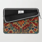 Antique Cute Abstract Flowers Vintage Persian Rug Seamless Pattern  Laptop Sleeve Gallery Image 2