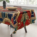Antique Cute Abstract Flowers Vintage Persian Rug Seamless Pattern  Tablecloth Gallery Image 3