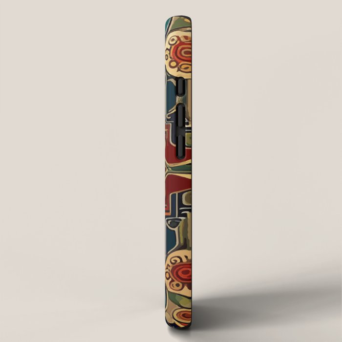 Antique Cute Abstract Flowers Vintage Persian Rug Seamless Pattern  iPhone Case Gallery Image 2