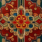 Antique Cute Abstract Flowers Vintage Persian Rug Seamless Pattern  Coffee Mug Gallery Image 2