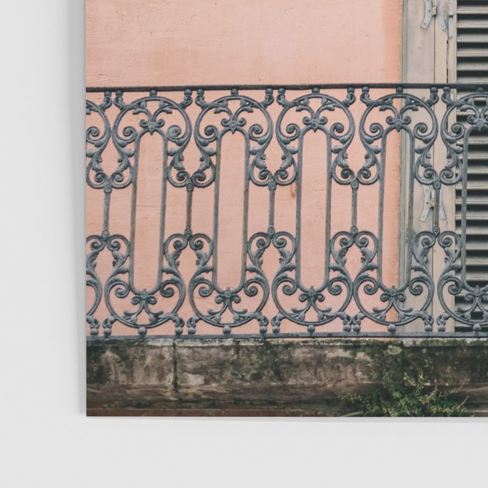 Old doors and balcony on a coral pink background in Italy Poster Gallery Image 3