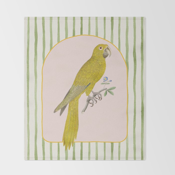 Yellow Parrot Throw Blanket Gallery Image 2