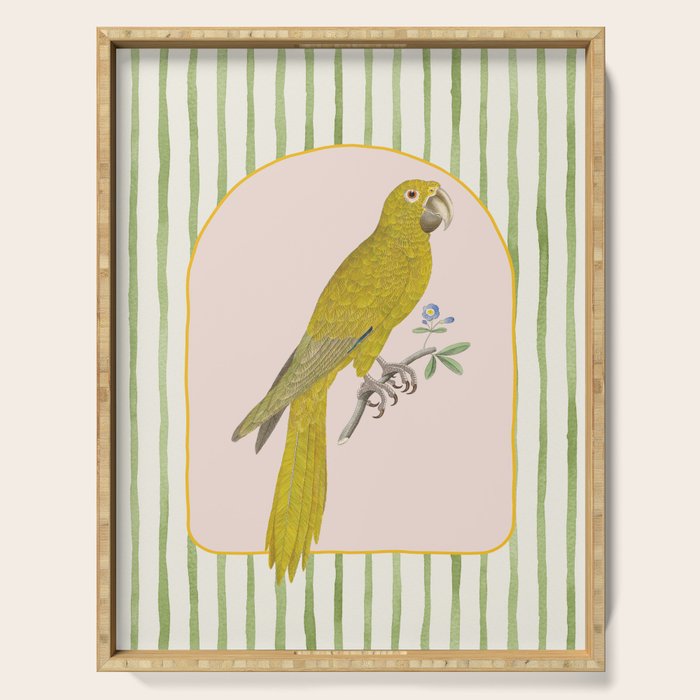 Yellow Parrot Serving Tray Gallery Image 1