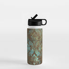 Aged Damask Texture 4 Water Bottle Gallery Image 1