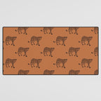 Leopard pattern - terracotta Desk Mat Gallery Image 3