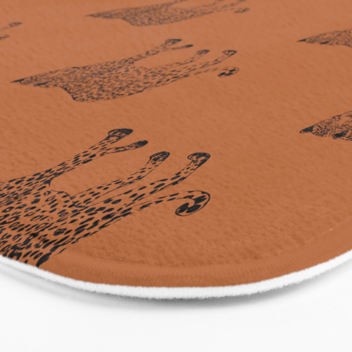 Leopard pattern - terracotta Bath Mat Gallery Image 3