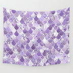 Mermaid Scales, Aesthetic Purple Wall Tapestry Gallery Image 4