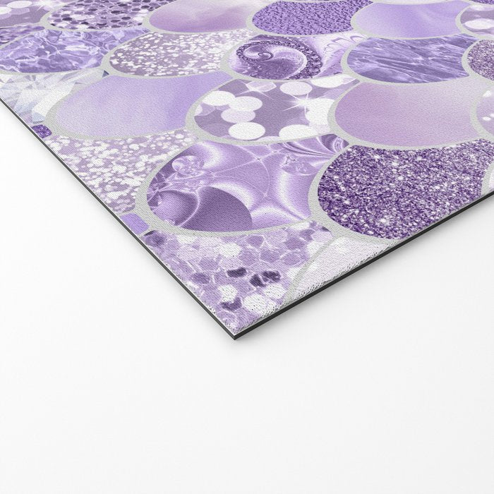 Mermaid Scales, Aesthetic Purple Welcome Mat Gallery Image 2