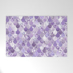 Mermaid Scales, Aesthetic Purple Welcome Mat Gallery Image 1