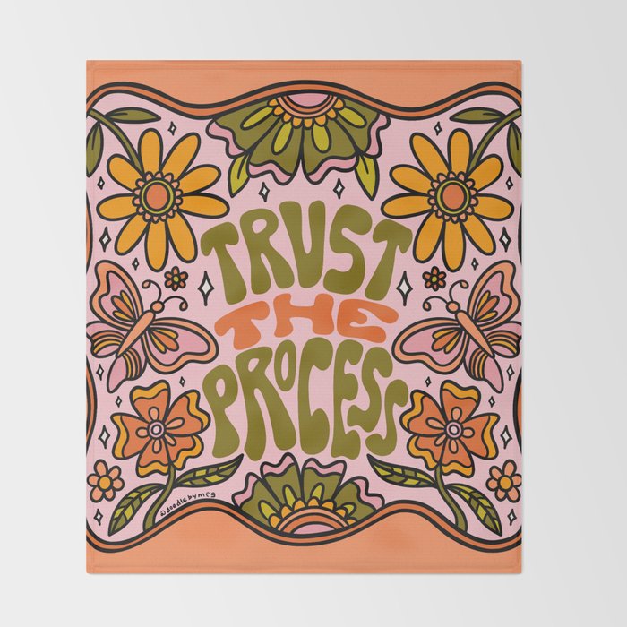 Trust The Process Throw Blanket Gallery Image 2