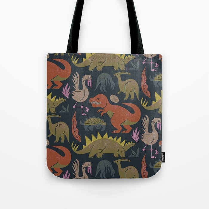Jurassic Friends (Dark) Tote Bag Gallery Image 1