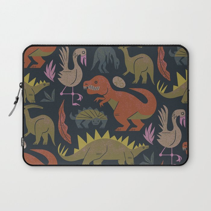 Jurassic Friends (Dark) Laptop Sleeve Gallery Image 1