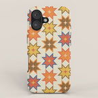 Holiday Mosaic Stars Retro-Inspired Festive Design iPhone Case Gallery Image 1