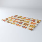 Holiday Mosaic Stars Retro-Inspired Festive Design Rug Gallery Image 3