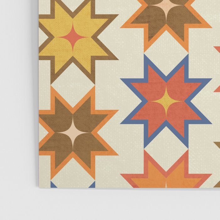 Holiday Mosaic Stars Retro-Inspired Festive Design Poster Gallery Image 3