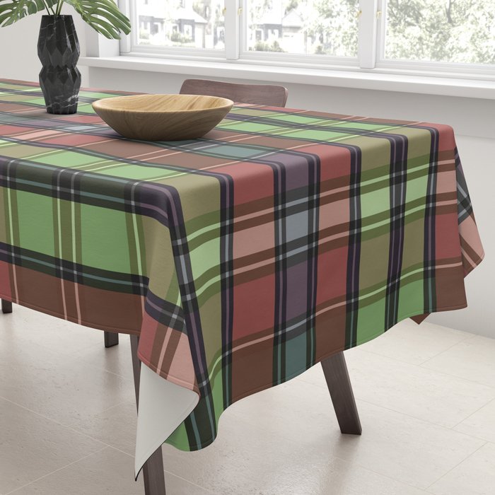 Fusion Colorful Toned Grids C Tablecloth Gallery Image 3