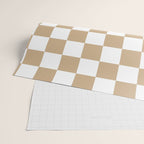 Checkered (Tan & White Pattern) Wrapping Paper Gallery Image 2