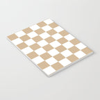 Checkered (Tan & White Pattern) Notebook Gallery Image 3