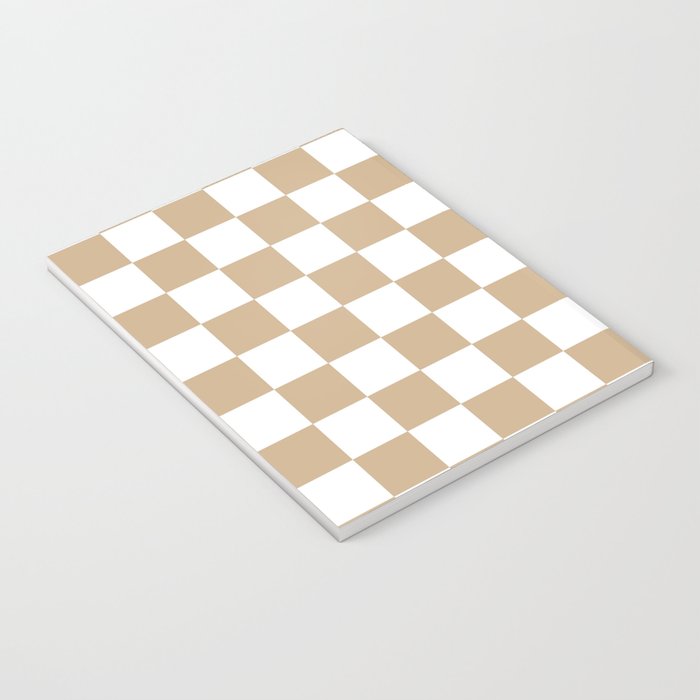 Checkered (Tan & White Pattern) Notebook Gallery Image 3