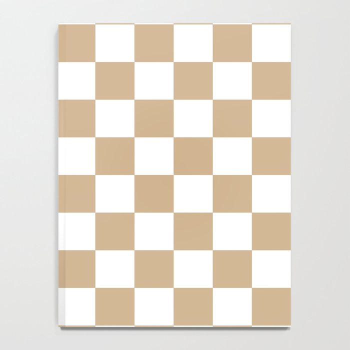 Checkered (Tan & White Pattern) Notebook Gallery Image 4