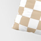 Checkered (Tan & White Pattern) Pillow Sham Gallery Image 4