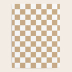 Checkered (Tan & White Pattern) Poster Gallery Image 4
