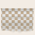 Checkered (Tan & White Pattern) Wall Hanging Gallery Image 1