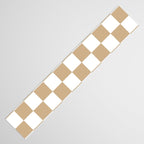 Checkered (Tan & White Pattern) Table Runner Gallery Image 3