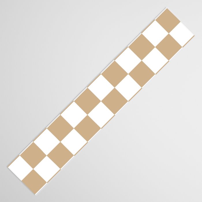 Checkered (Tan & White Pattern) Table Runner Gallery Image 3