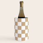 Checkered (Tan & White Pattern) Wine Chiller Gallery Image 1