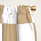 Checkered (Tan & White Pattern) Window Curtain Gallery Image 2