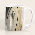 Drift [5]: a neutral abstract mixed media piece in black, white, gray, brown Coffee Mug Gallery Image 1