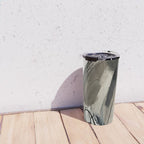 Drift [5]: a neutral abstract mixed media piece in black, white, gray, brown Travel Mug Gallery Image 4