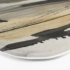 Drift [5]: a neutral abstract mixed media piece in black, white, gray, brown Bath Mat Gallery Image 3