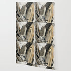 Drift [5]: a neutral abstract mixed media piece in black, white, gray, brown Wallpaper Gallery Image 2