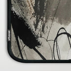 Drift [5]: a neutral abstract mixed media piece in black, white, gray, brown Laptop Sleeve Gallery Image 3